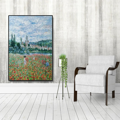 Pintura al óleo de paisaje de jardín hermoso pintado a mano, cuadro en lienzo, pintura de cuchillo con textura, arte de pared de reproducción, sin marco