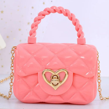Mini bolsos de hombro de PU, carteras con forma de corazón, bolsos para mujer y Niña