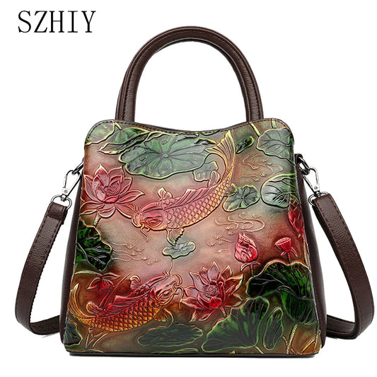 Bolso Retro para mujer, bolso de hombro de diseñador lujoso, bolso con estampado 3D, regalo de oficina, bolso cruzado Diagonal con múltiples bolsillos de tamaño mediano