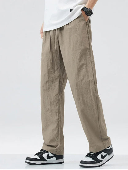 Pantalones Holgados de Lino para Hombre, Estilo Y2K, Pantalones Anchos de Calle, Novedad 2026, Pantalones Harem con Cordón para Gimnasio, Pantalones Hombre