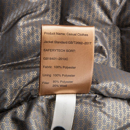 Chaqueta de algodón de mezcla de lana verde fluorescente de invierno 2025 para hombre - Chaqueta acolchada de algodón verde fluorescente (negro/rojo/caqui)