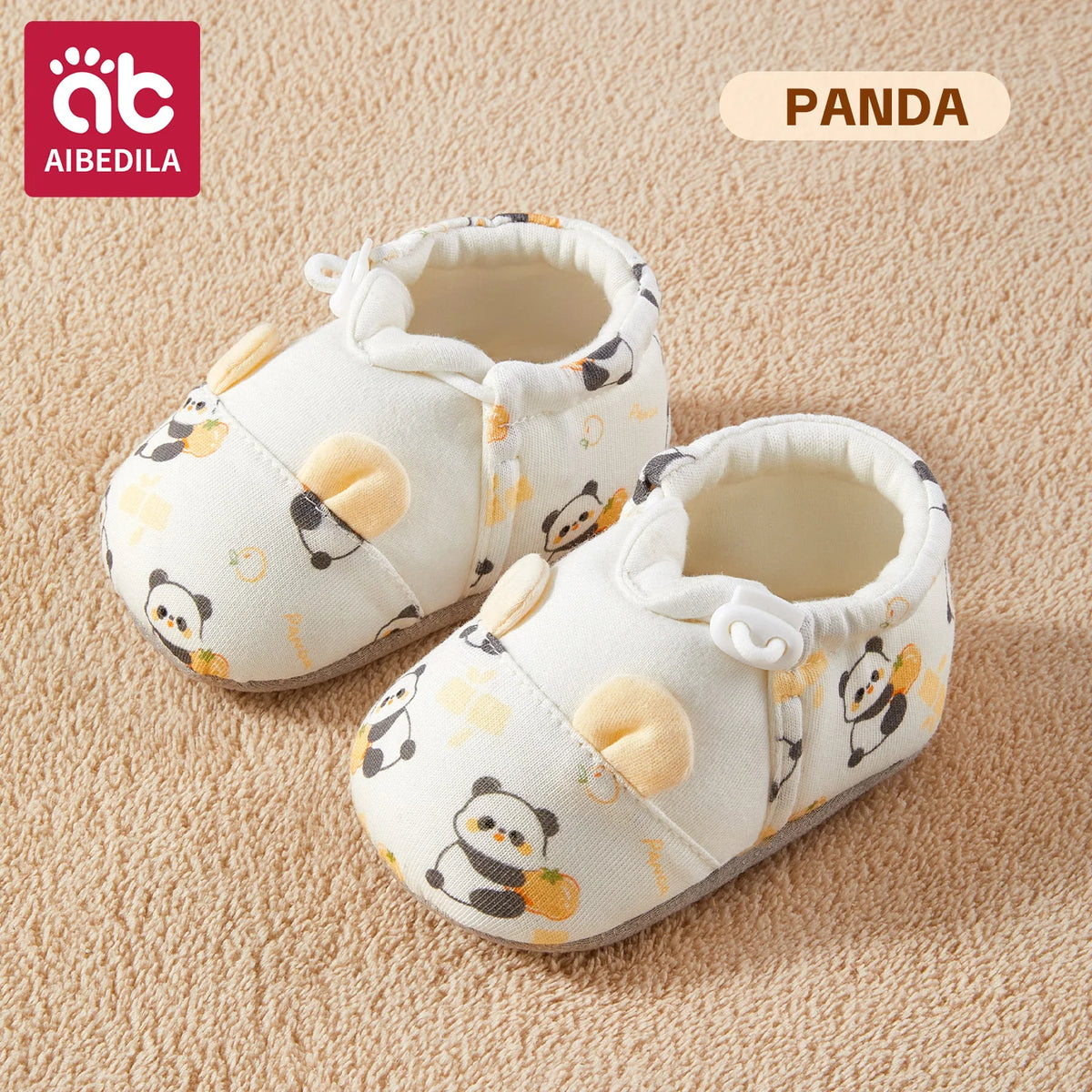 AIBEDILA, zapatos para caminar para niños, zapatos con patrón de animales de dibujos animados para recién nacidos, zapatos cálidos antideslizantes para el suelo, zapatos para niños y niñas de otoño de 10-12cm