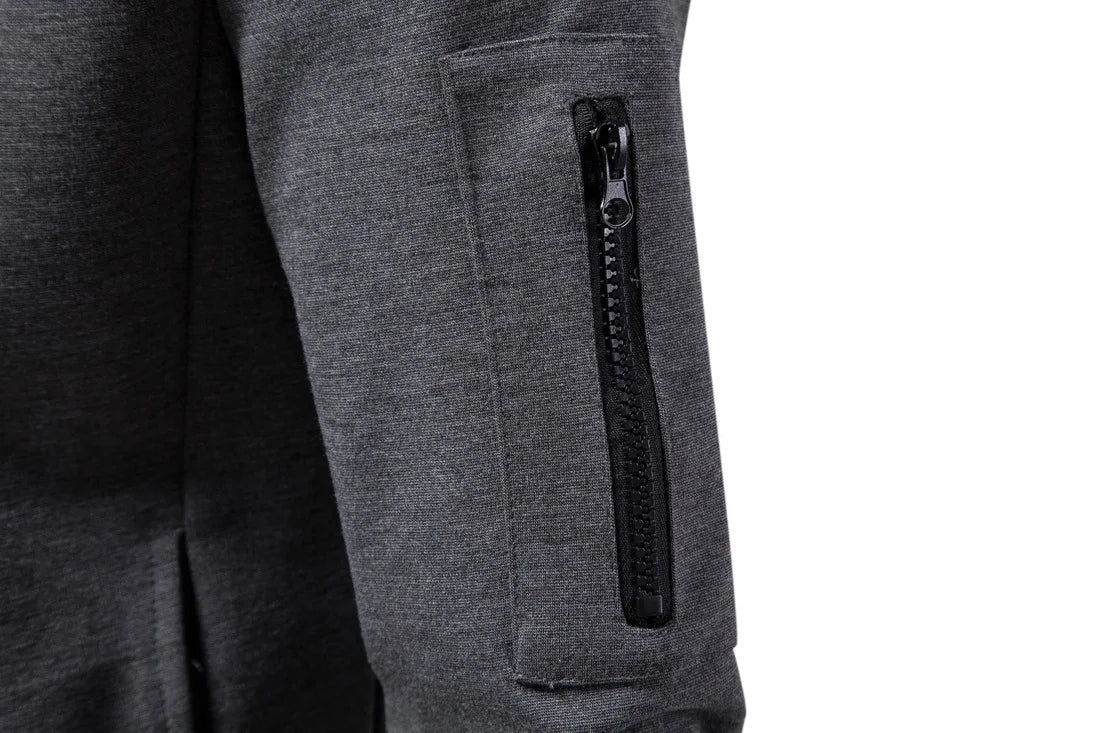 Chaqueta Casual con Cierre y Cuello Alto para Hombre, Primavera-Otoño 2025, Chaqueta Deportiva de Color Sólido, Chaqueta Bomber Urbana para Hombre