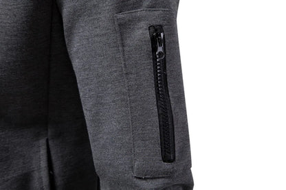 Chaqueta Casual con Cierre y Cuello Alto para Hombre, Primavera-Otoño 2025, Chaqueta Deportiva de Color Sólido, Chaqueta Bomber Urbana para Hombre