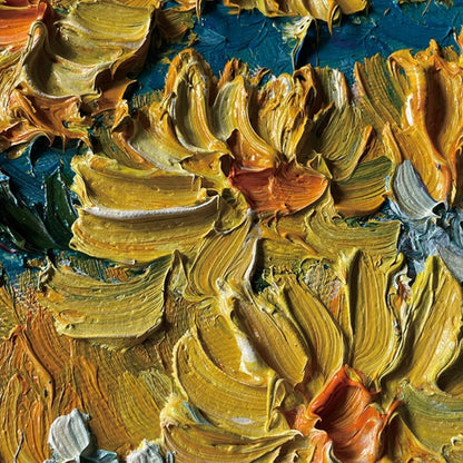 Paneles Decorativos Pintados a Mano, Pintura al Óleo de Flores Famosas, Reproducción de Cuadro con Textura, Decoración de Pared sin Marco