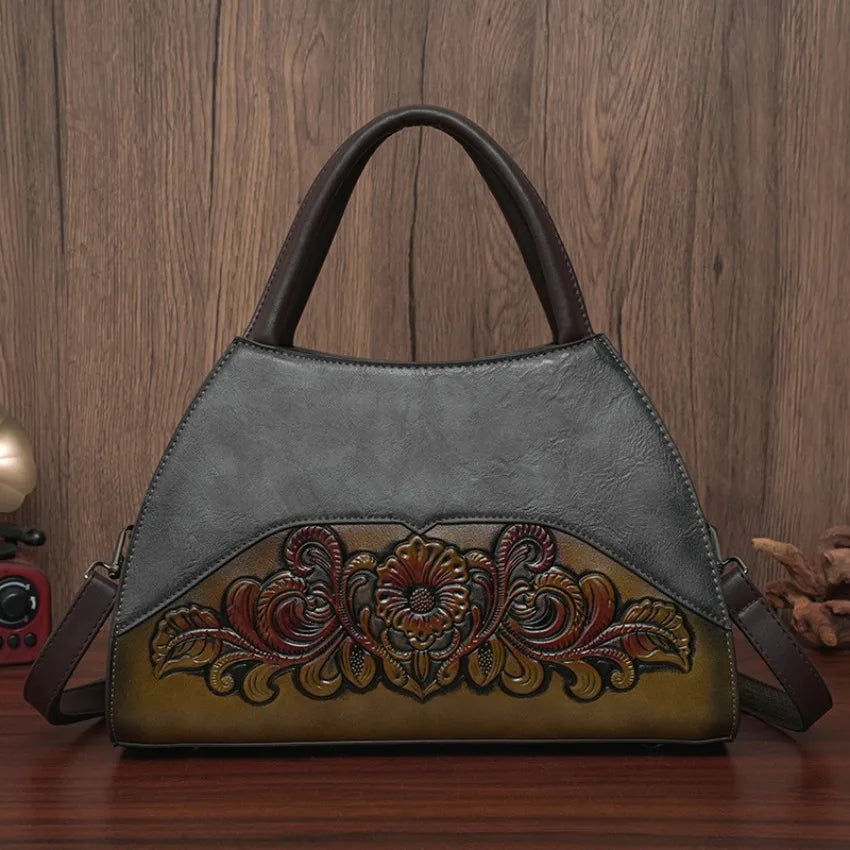 Bolso Retro de diseñador para personas mayores, bolso de hombro con relieve para oficina, regalo de alta calidad, bolso de viaje para mamá, bolso cruzado de lujo