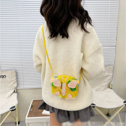 Bolso de mensajero con diseño de mariposa para niños, bolsos de hombro para niñas, monedero de moda, bolso cruzado, regalos para niños, nuevo