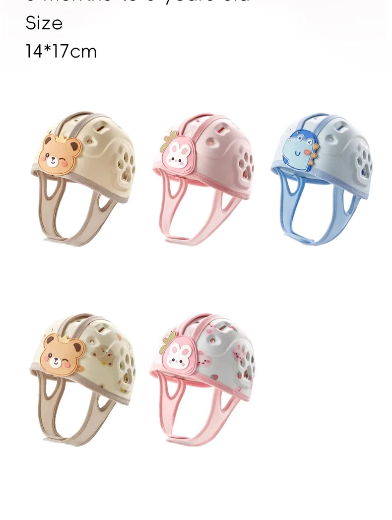 AIBEDILA protección de 360 grados casco anticaída para bebé Protector de cabeza ajustable para niños pequeños sombreros de protección de seguridad suaves aprender a caminar