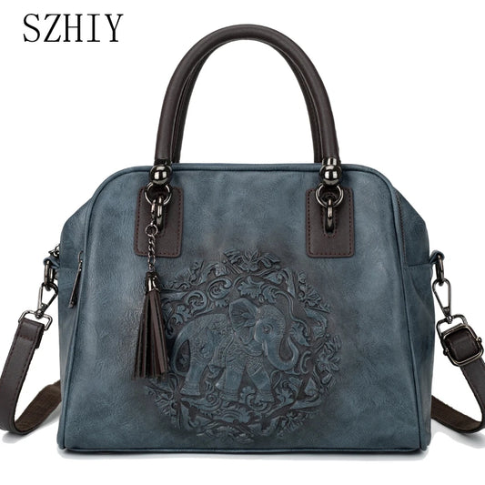Bolso de diseñador de lujo para mujer, bolso de hombro Vintage con borlas, bolsillo para ir al trabajo en la oficina, multibolsillo, regalo Torebki de tamaño mediano