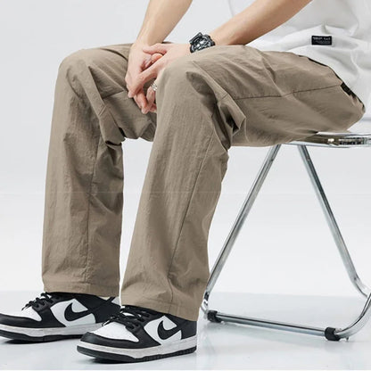 Pantalones Holgados de Lino para Hombre, Estilo Y2K, Pantalones Anchos de Calle, Novedad 2026, Pantalones Harem con Cordón para Gimnasio, Pantalones Hombre