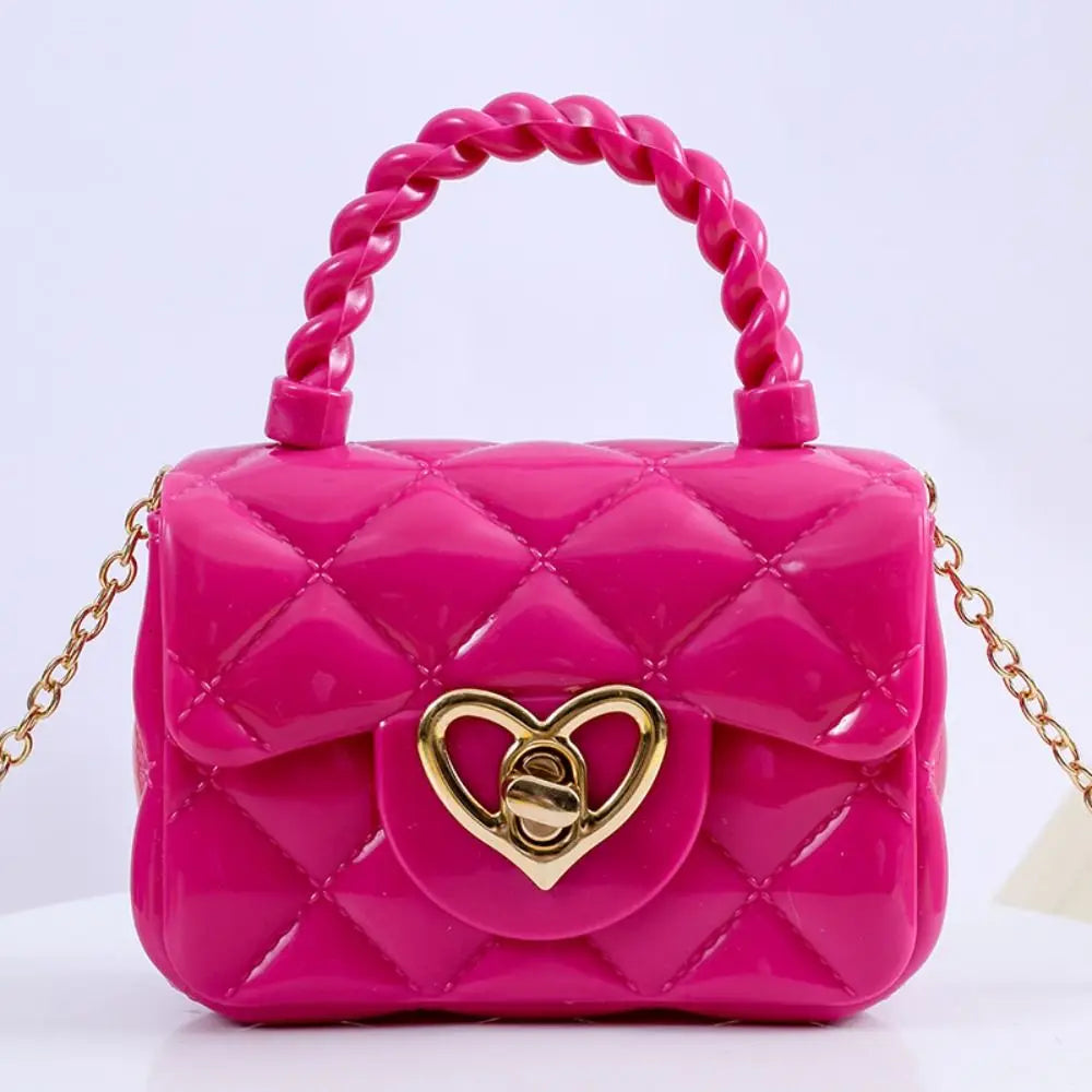 Mini bolsos de hombro de PU, carteras con forma de corazón, bolsos para mujer y Niña