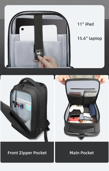 HK-Bolso para ordenador portátil de diseño para hombre, mochilas escolares impermeables para niños universitarios, mochila de viaje deportiva de negocios para hombre con carga USB