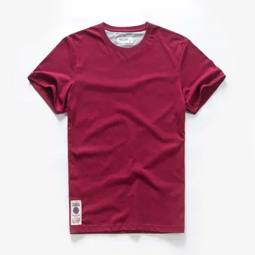 Men's Solid T-shirt Cotton t shirt Men Causal O-neck Basic Tshirt Male High Quality Classical Tops