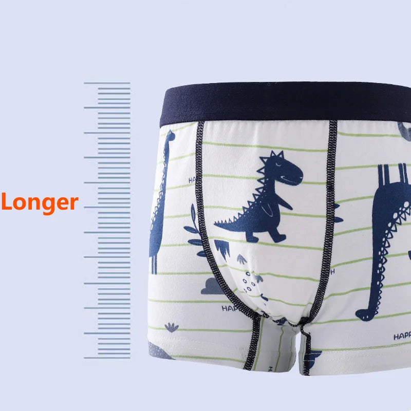 Conjuntos de calzoncillos tipo bóxer para niños, ropa interior de algodón para niños, calzoncillos para bebés, bragas suaves con estampado de dinosaurio de dibujos animados para adolescentes, 4/8 Uds.