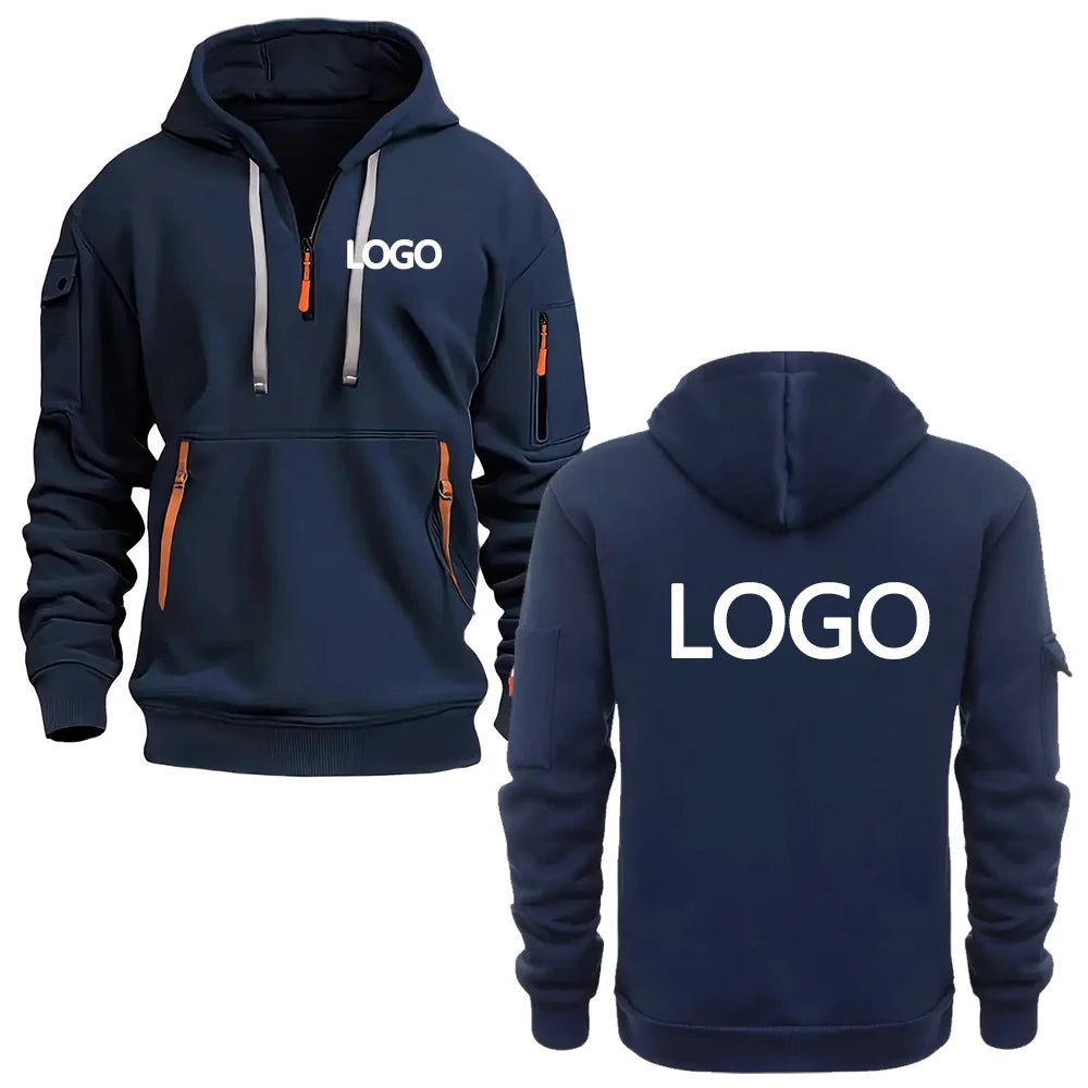 Sudaderas con capucha estampadas personalizadas para hombres y mujeres, ropa deportiva informal holgada con cremalleras, jerséis con capucha de manga larga con múltiples bolsillos