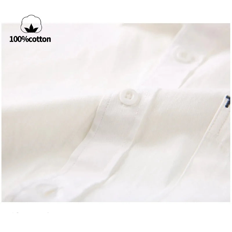Camisa de Manga Corta para Hombre, 100% Algodón, Transpirable, Casual, de Color Sólido, con Botones, Cuello Clásico, para Uso Diario