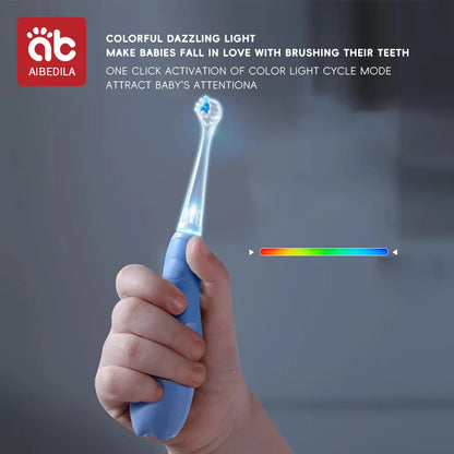 Cepillo de dientes eléctrico sónico para niños de 1 a 15 años, cuidado dental primario profesional, IPX7, resistente al agua, cerdas suaves DuPont