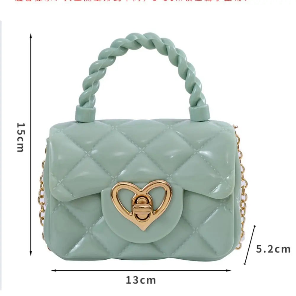 Mini bolsos de hombro de PU, carteras con forma de corazón, bolsos para mujer y Niña