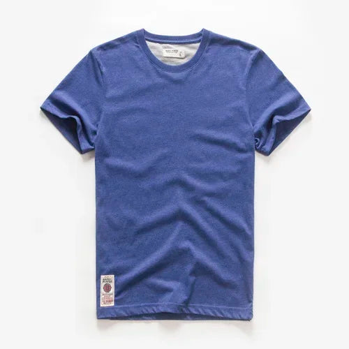 Men's Solid T-shirt Cotton t shirt Men Causal O-neck Basic Tshirt Male High Quality Classical Tops