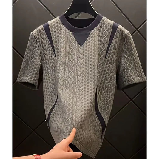 Camiseta de Manga Corta Impresa en 3D de Alta Calidad para Hombre, Camisetas Casuales de Cuello Redondo, Ropa de Calle Social, Transpirable