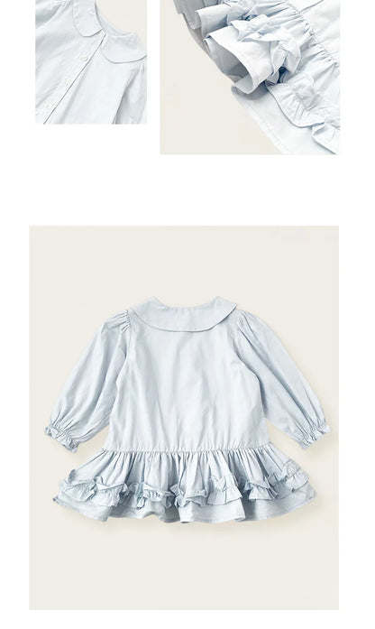 Conjunto de Vestido para Niña, Primavera y Otoño 2026, Nuevo Suéter de Punto con Volantes, Vestido de Dos Piezas