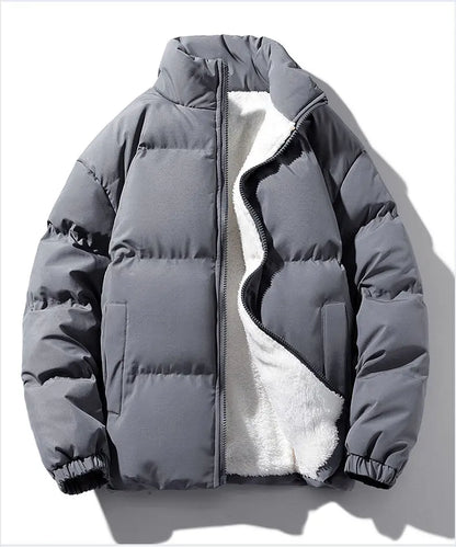 2026 Winter Men Jacket Autumn Warm Fleece Fashion Thicke Cotton Padded Jackets Stand Collar Casual Coats Windproof Plus Size 6XL