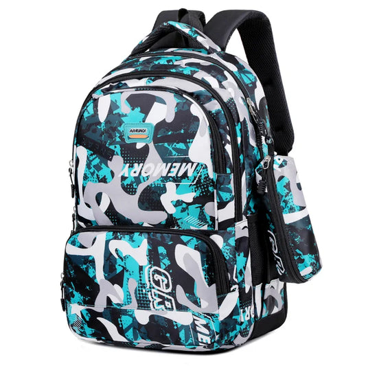 Mochilas escolares con estampado de camuflaje para adolescentes, niños y niñas, mochila de gran capacidad para hombres, bolsa para ordenador, mochilas escolares para estudiantes