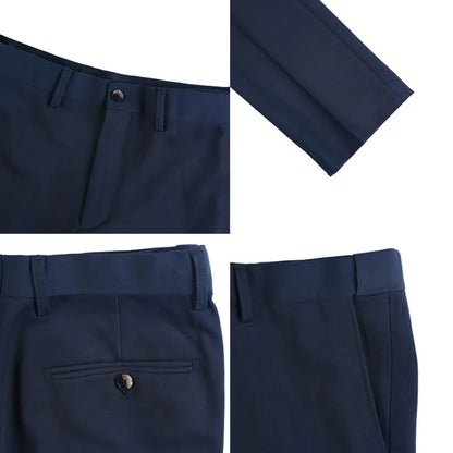 Camisas de vestir de negocios para hombres, pantalones ajustados de traje Social de oficina informal, pantalones de fiesta de boda de alta calidad, ropa de otoño e invierno