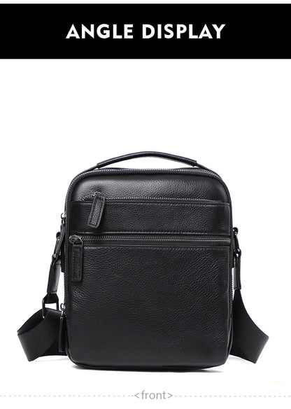 100% bolso de hombro de cuero genuino para hombre, bolsos de mensajero a la moda, bolsos para hombre, bolsos cruzados para hombre, bolso de mano de piel de vaca para hombre, bolso bandolera