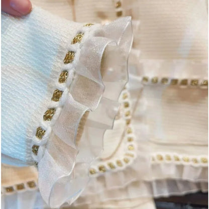 Conjunto de Ropa para Bebés Niñas, Primavera-Otoño 2026, Nuevo Conjunto de Dos Piezas con Falda y Chaqueta a la Moda
