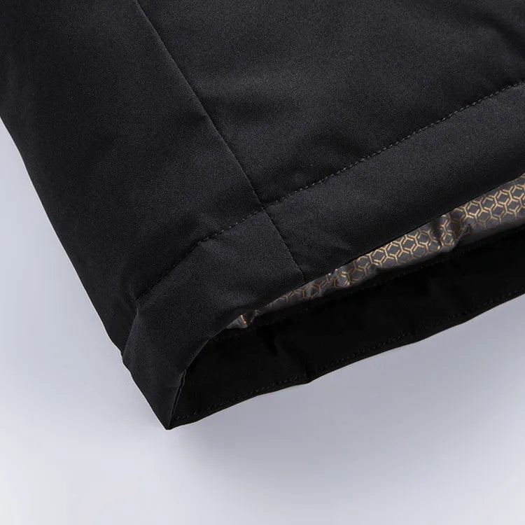 Chaqueta de algodón de mezcla de lana verde fluorescente de invierno 2025 para hombre - Chaqueta acolchada de algodón verde fluorescente (negro/rojo/caqui)