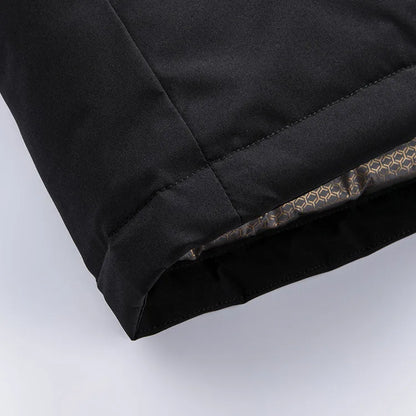 Chaqueta de algodón de mezcla de lana verde fluorescente de invierno 2025 para hombre - Chaqueta acolchada de algodón verde fluorescente (negro/rojo/caqui)