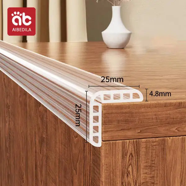 AIBEDILA Protector de Esquinas para Bebés, Tira de Protección Transparente de PVC Grueso, Protector de Seguridad para Mesas y Cajones, Anti-Colisión