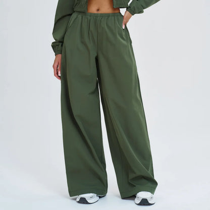 Pantalones de yoga deportivos de pierna ancha con protección solar para mujer, pantalones casuales de fitness, pantalones de gimnasio de cintura alta para mujer
