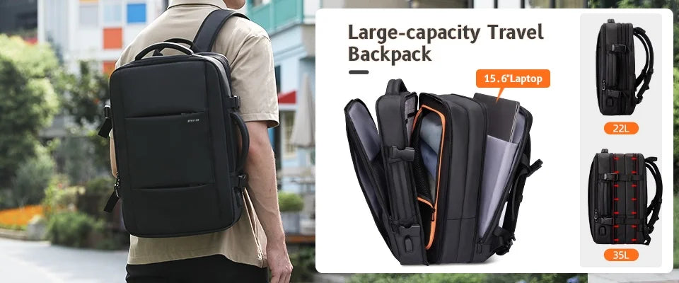 HK-Bolso para ordenador portátil de diseño para hombre, mochilas escolares impermeables para niños universitarios, mochila de viaje deportiva de negocios para hombre con carga USB