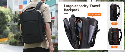 HK-Bolso para ordenador portátil de diseño para hombre, mochilas escolares impermeables para niños universitarios, mochila de viaje deportiva de negocios para hombre con carga USB