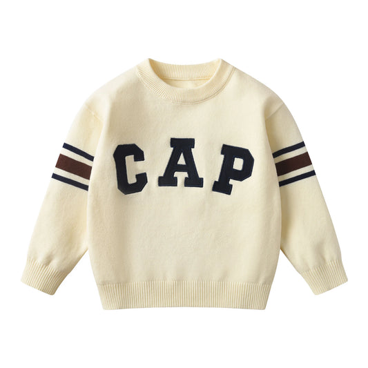 Suéter Blanco para Niños - Suéter de Manga Larga de Algodón Suave para Niños y Niñas, Ropa para Niñas, Regalo para Bebés