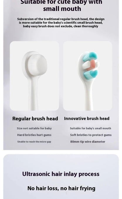 Lindo cepillo de dientes para bebé, cepillo de dientes suave, mordedor para madre y niño, herramientas de cuidado de la salud para niños, artículos para niñas, accesorios