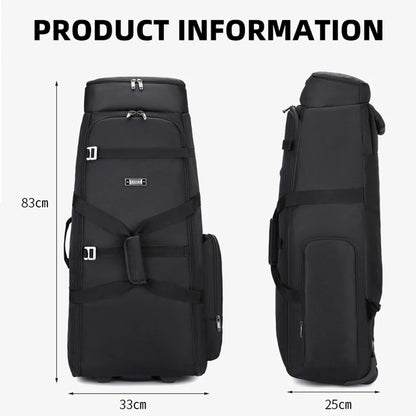 Bolsa de viaje plegable con ruedas para senderismo, Golf, aviación, bolsas de lona para acampar al aire libre, equipaje de coche, bolso móvil, mochila de entrenamiento grande