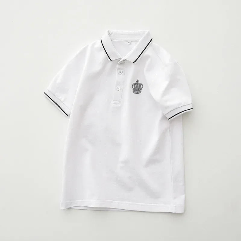 Polo de manga corta para niños y niñas, Camiseta de algodón para adolescentes, camisetas de verano de 3 a 14 años, ropa para niños, estilo coreano