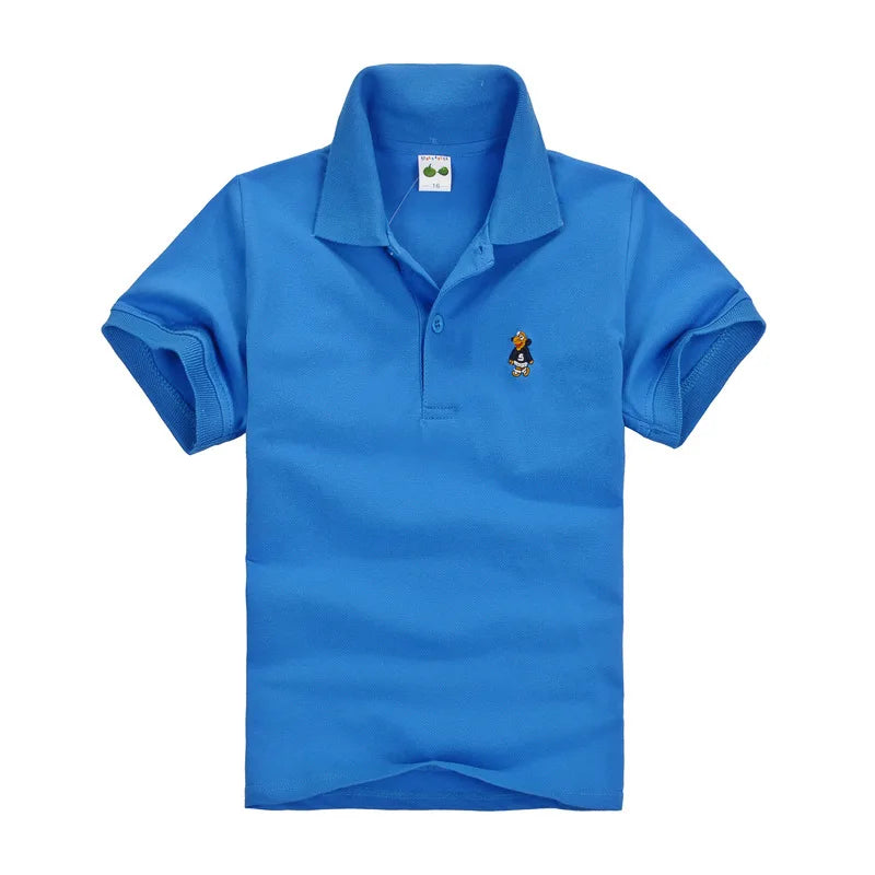 Nueva Camiseta Polo para Niños, Camisetas Polo Sólidas para Niños, Moda Coreana, Ropa de Diseñador para Niños, Uniforme Escolar de 2 a 14 Años