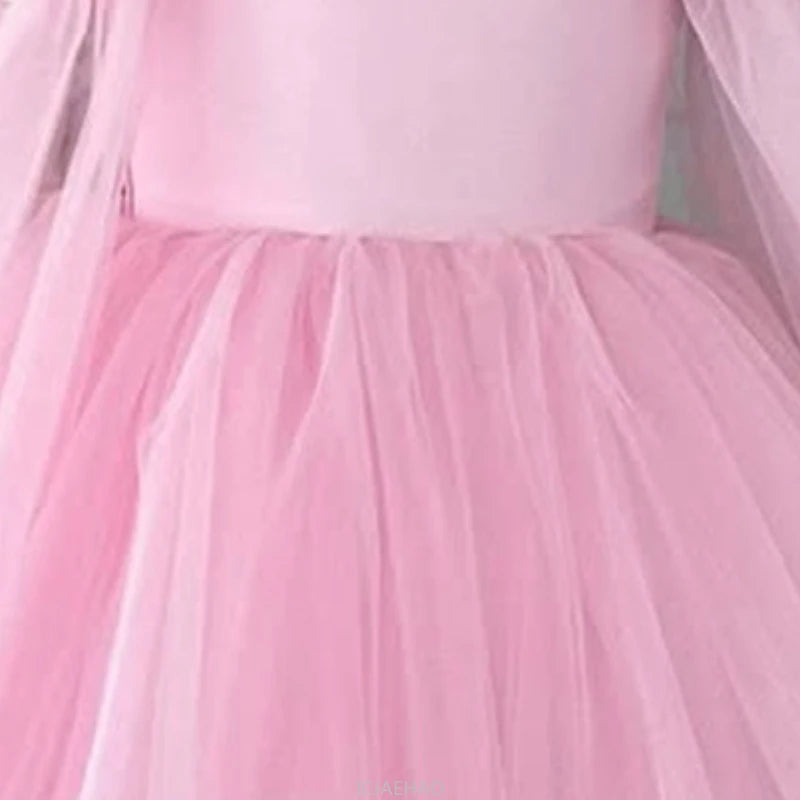 Vestido de boda para niños, vestidos de boda rosas con flores para niñas, ropa para niños, actuación de Piano, presentador, vestido de fiesta de cumpleaños de princesa, disfraz