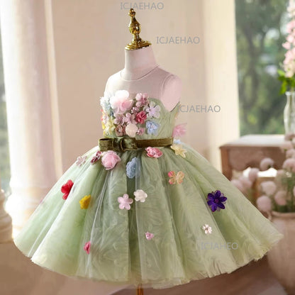 Vestido de Princesa para Niñas, Disfraz para Cumpleaños, Actuaciones de Piano, Presentaciones, Fiestas y Celebraciones