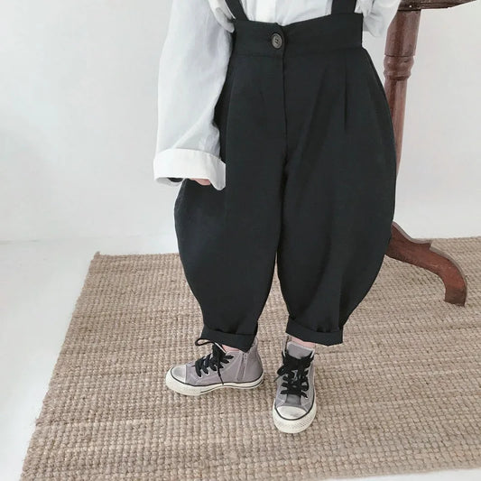 Pantalones para Niños y Niñas, Pantalones Holgados con Estampado de Flores, Overoles, Primavera y Otoño 2026, Nueva Moda Infantil
