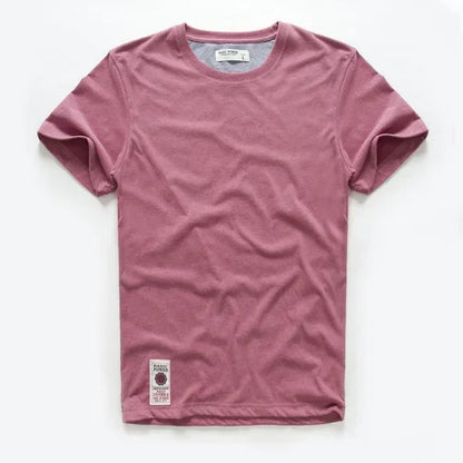 Men's Solid T-shirt Cotton t shirt Men Causal O-neck Basic Tshirt Male High Quality Classical Tops