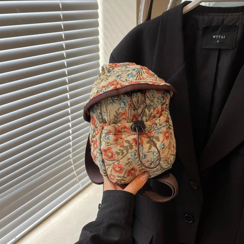Bolso cruzado de moda para niñas y mujeres, bolso de teléfono de estilo chino, bolsillo en el pecho con estampado étnico, bolso de tela pequeño de un hombro, nuevo