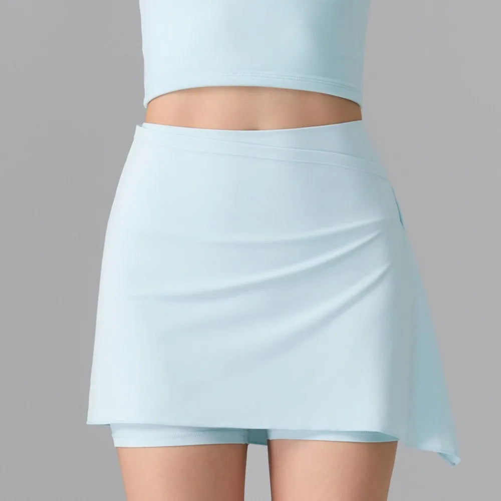 Falda pantalón deportiva antitransparente 2 en 1 para mujer – Falda corta para correr, entrenamiento, tenis, bádminton, Pilates, yoga, ropa deportiva para primavera y verano