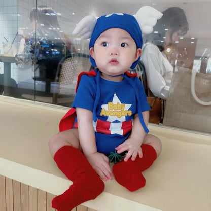 Ropa de bebé de Corea del Sur, novedad de verano, pelele INS para bebé niño, traje infantil, disfraz de fiesta para fotos de 100 días, 100% algodón