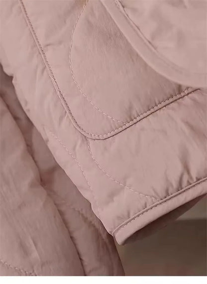 Chaqueta de algodón gruesa con forro de piel de cordero para mujer, ropa de abrigo para primavera y otoño, estilo informal, c...