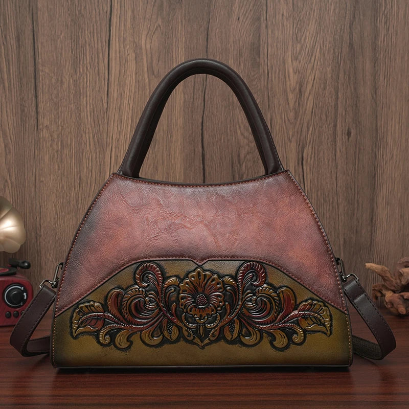 Bolso Retro de diseñador para personas mayores, bolso de hombro con relieve para oficina, regalo de alta calidad, bolso de viaje para mamá, bolso cruzado de lujo